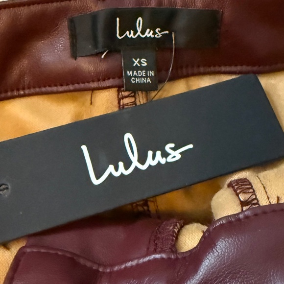 Lulus Hit Your Mark Vegan Leather Straight Leg Pants - Picture 3 of 3